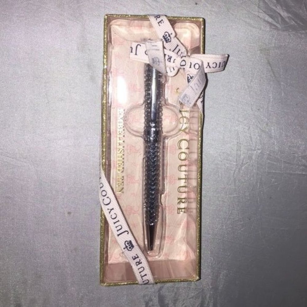 Juicy Couture gem embellished pen clear bling RARE HTF